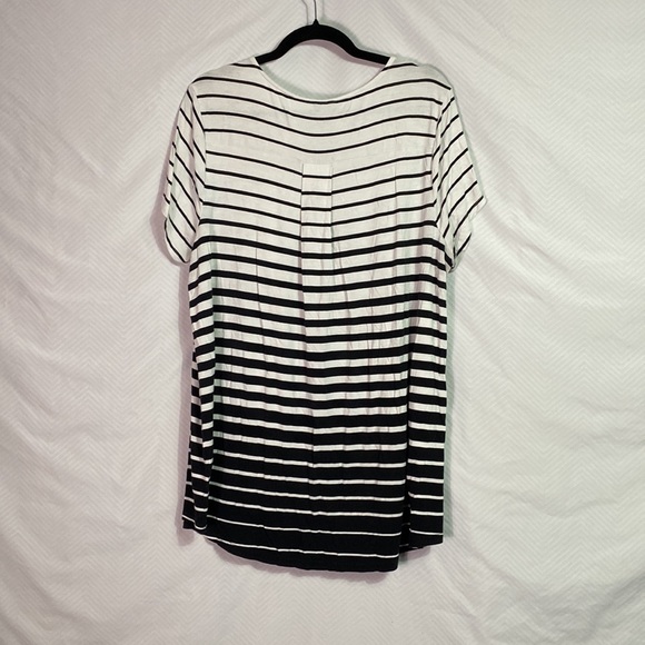 Covington Black and White Horizontal Stripe Top - Picture 3 of 5